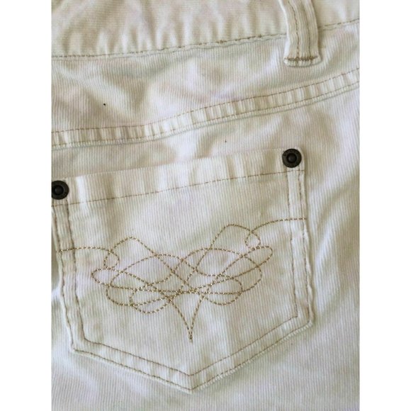 Split Clothing Juniors Corduroy White Mini Skirt - Picture 6 of 9